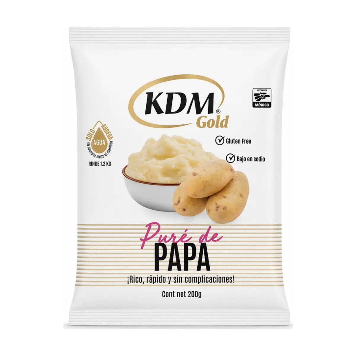Puré de papa instantáneo KDM Gold (200 g / 0.44 lb)