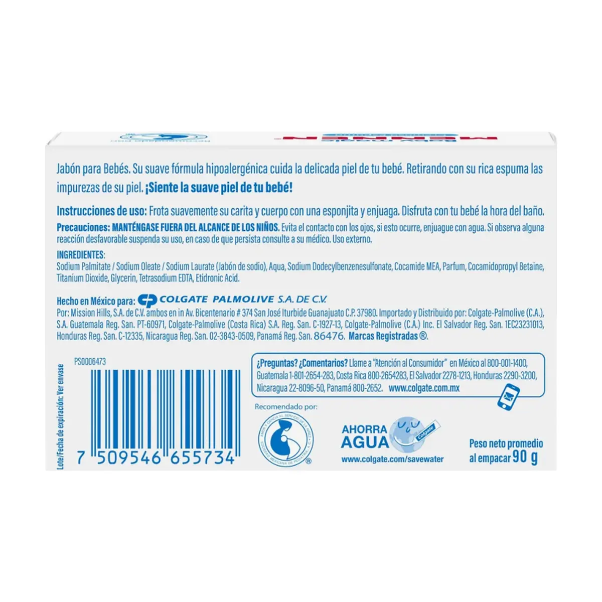 Jabón hipoalergénico para bebé Mennen (90 g / 3.52 oz) - Miniatura 3