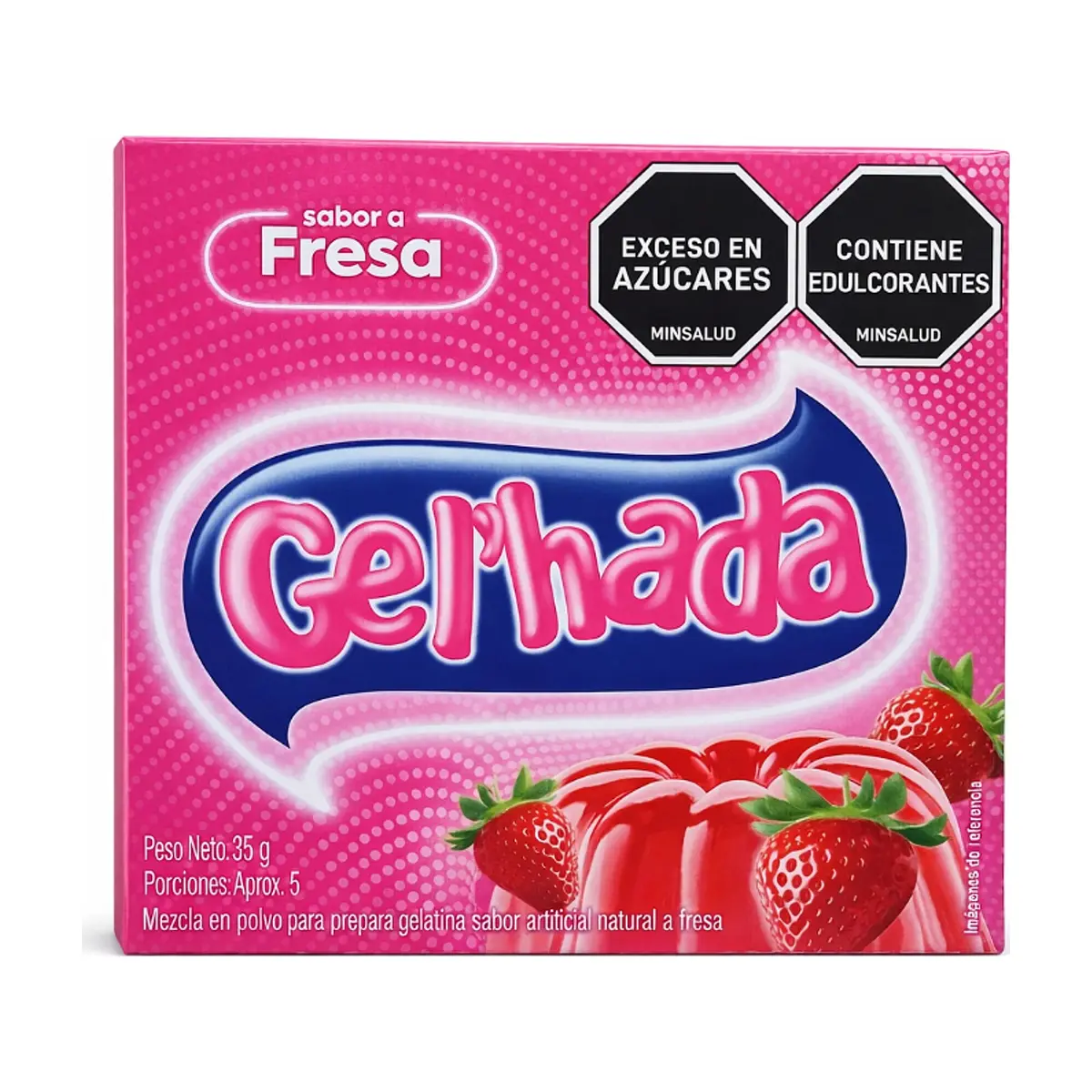 Gelatina sabor a fresa Gel’hada (35 g / 1.23 oz)
