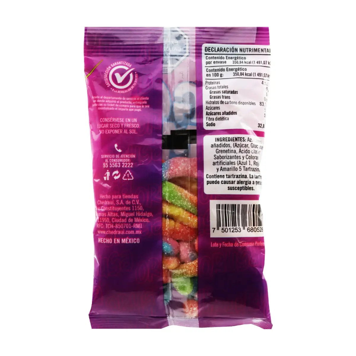 Gomitas de grenetina oruga sabor frutas áciditas Selecto (100 g / 3.5 oz) - Thumbnail 5