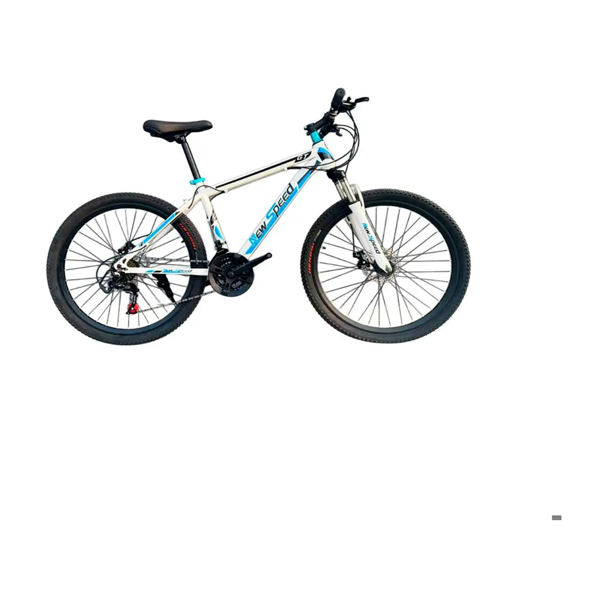 Bicicleta deportiva color azul y blanco New Speed MTB-03
