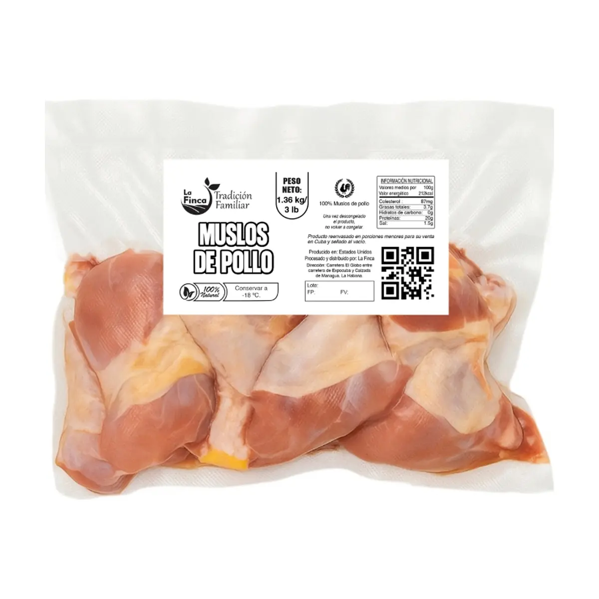 Muslos de pollo La Finca (1.36 kg / 3 lb) - Miniatura 1