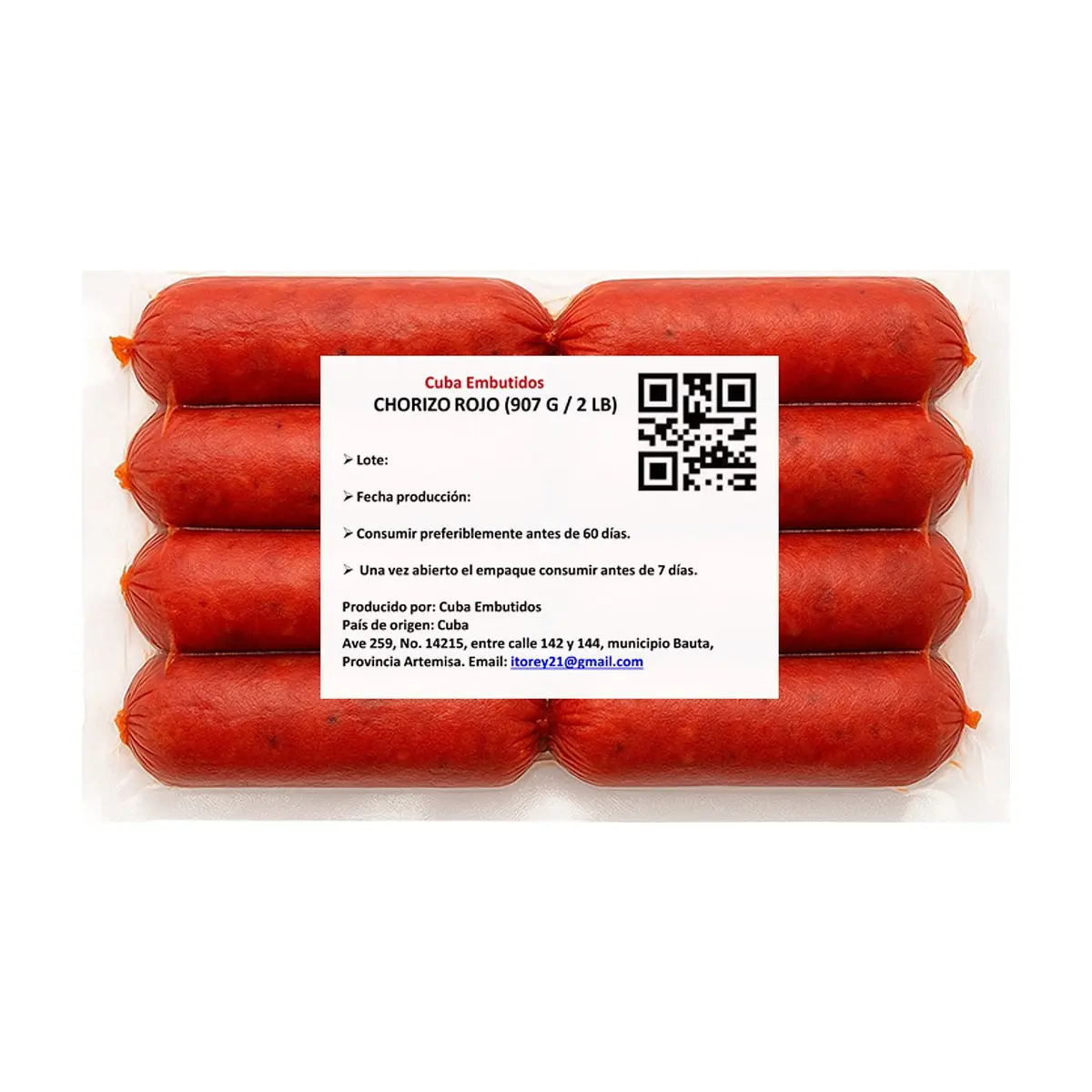 Chorizo rojo Cuba Embutidos (907 g / 2 lb) - Thumbnail 2