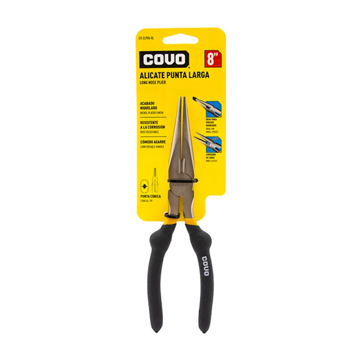 Alicate pinza tenaza garra de punta larga o fina 8''