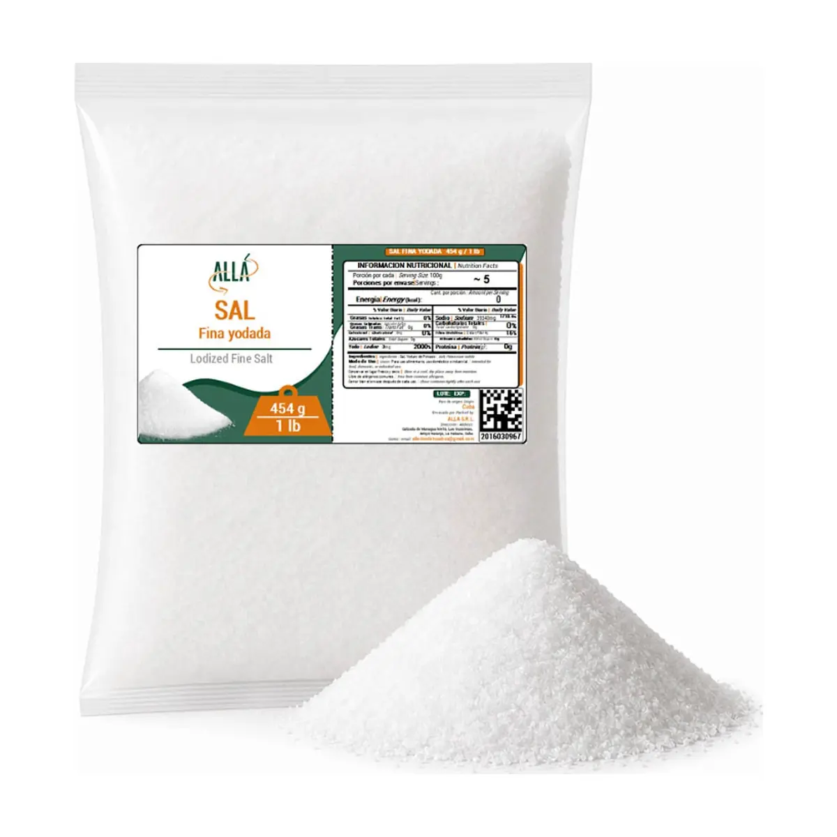 Sal fina yodada ALLÁ (454 g / 1 lb) - Thumbnail 5
