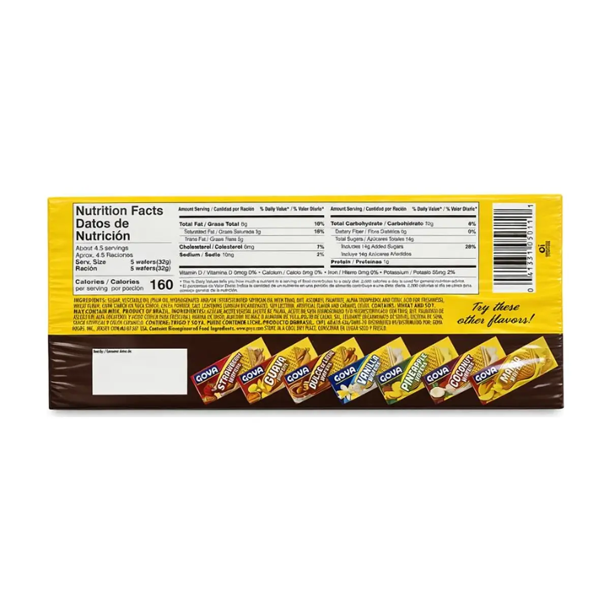 Sorbeto de vainilla relleno con crema sabor a chocolate Goya (140 g / 4.94 oz) - Thumbnail 2