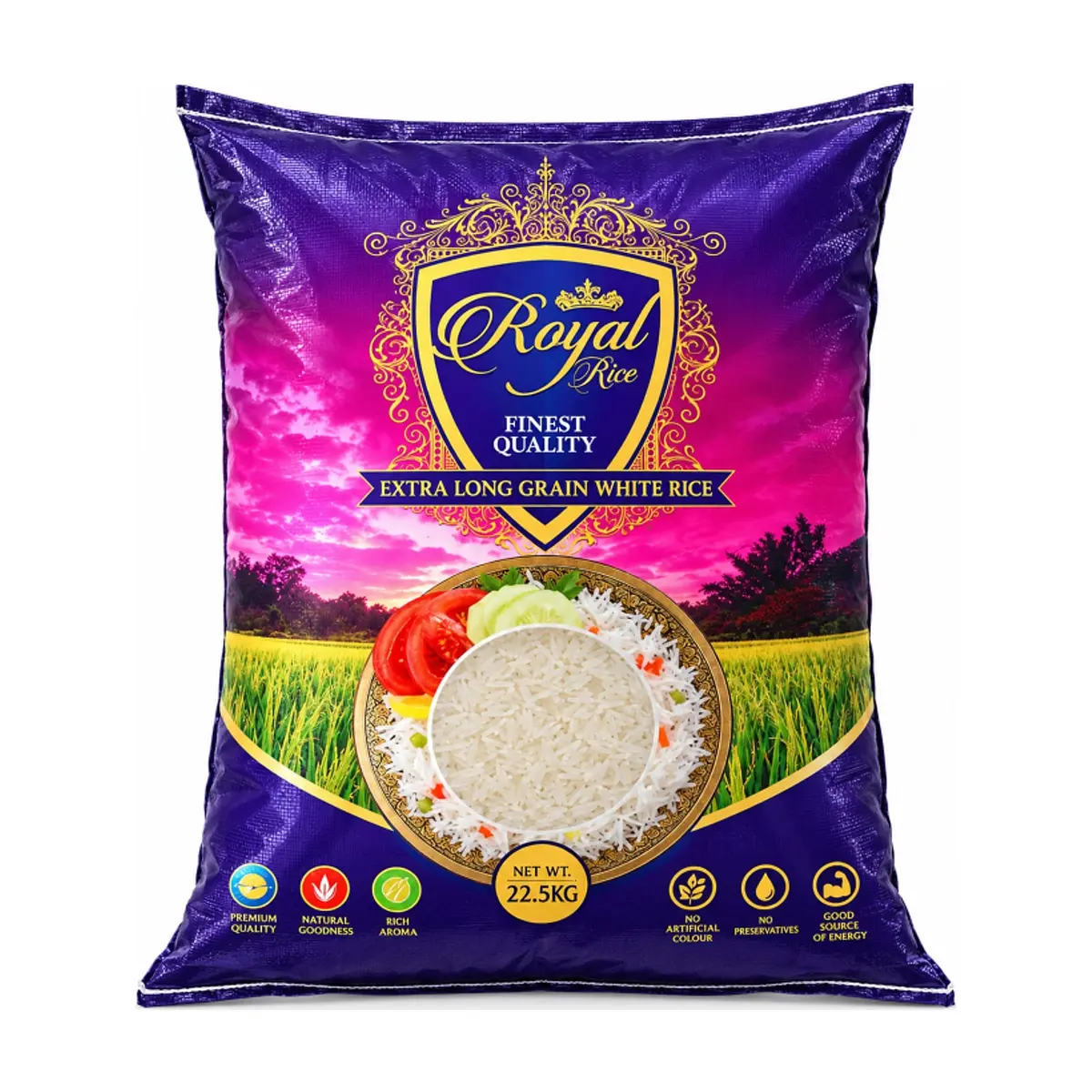 Arroz blanco de grano extra largo Royal (22.5 kg / 49.6 lb) - Imagen 1