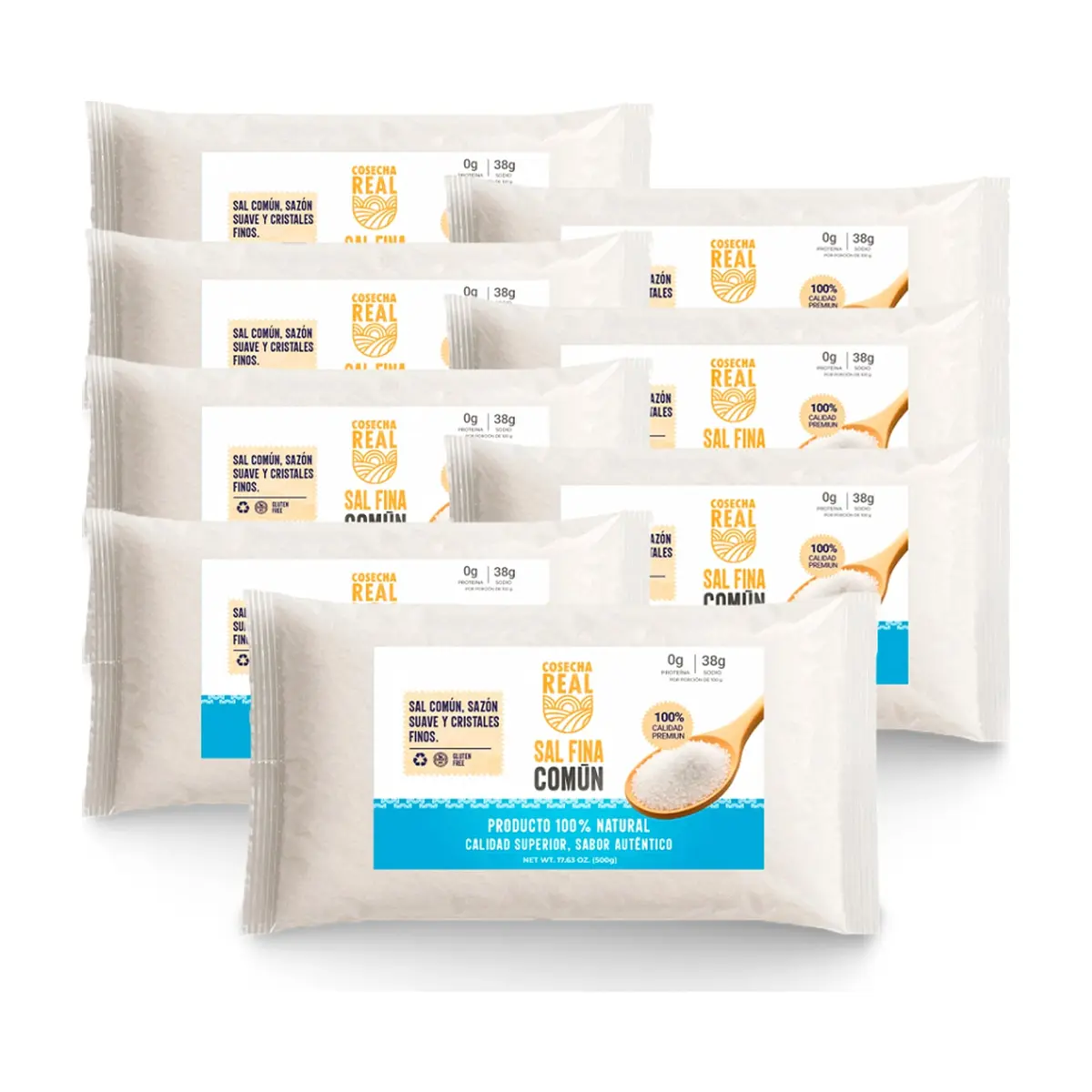 Sal fina común Cosecha Real (8 x 500 g / 1.1 lb)