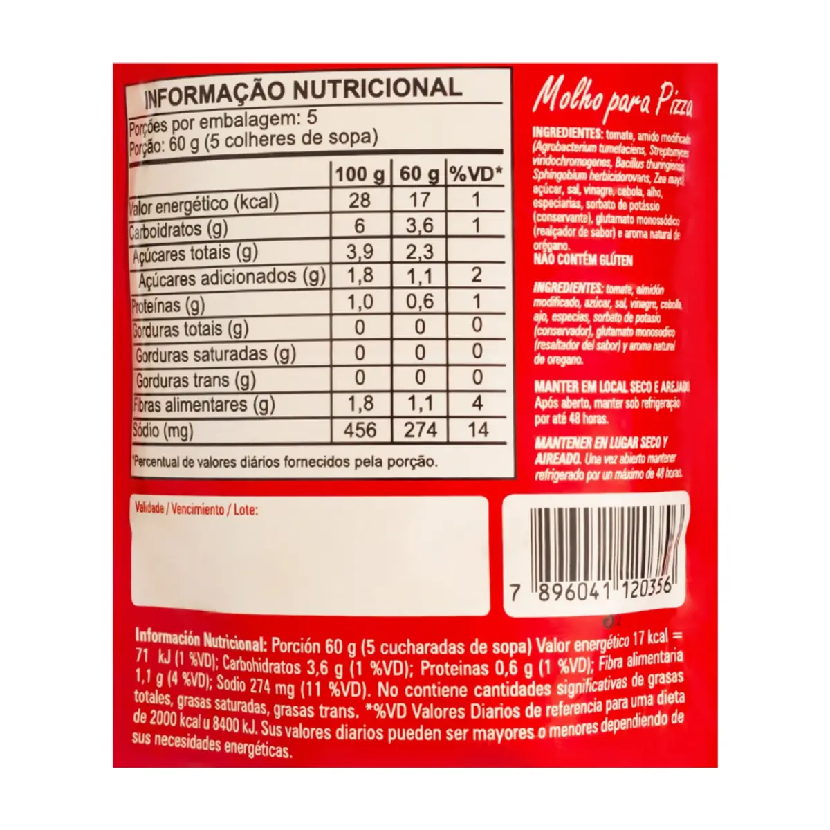 Salsa para pizza Oderich (300 g / 10.58 oz) - Thumbnail 3