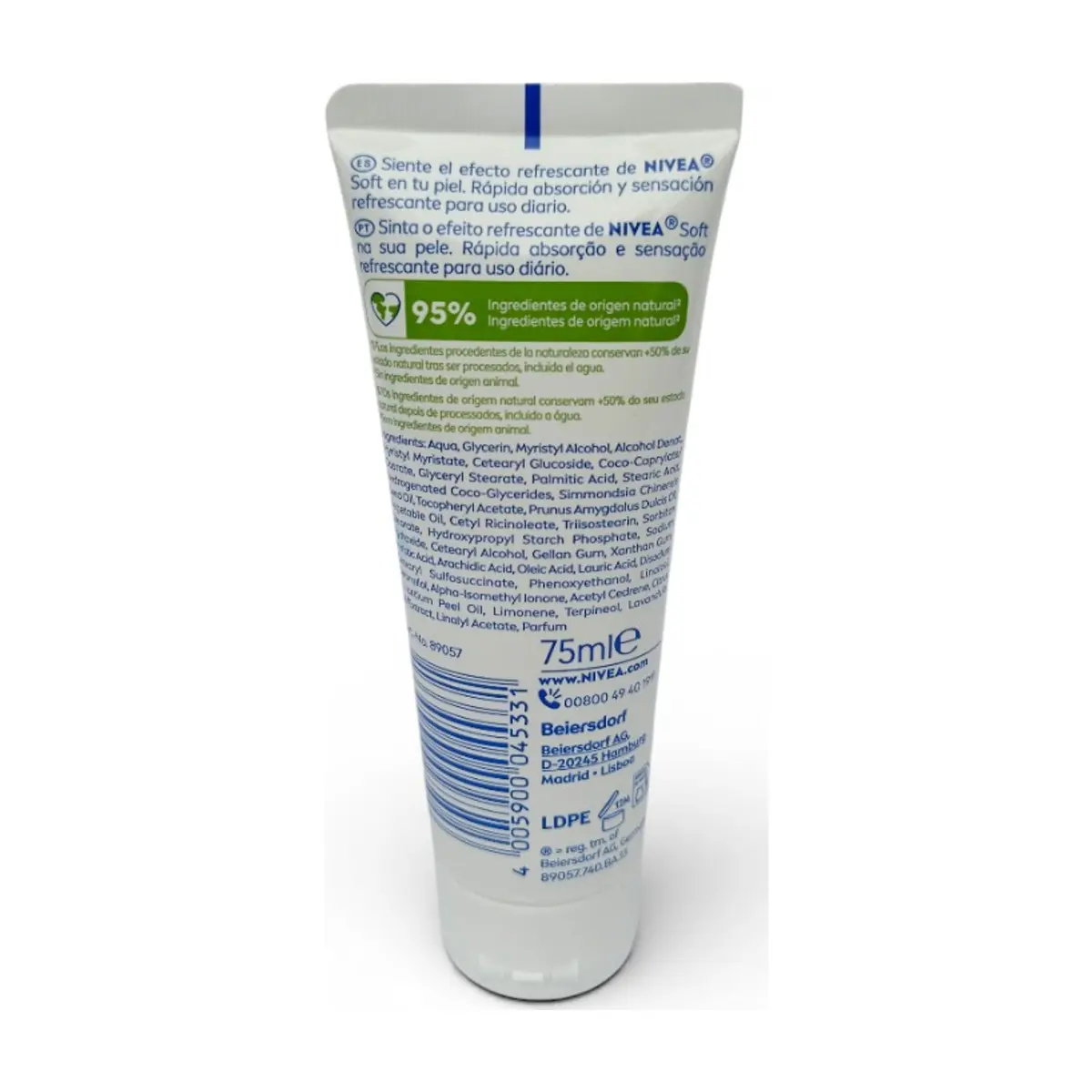 Crema hidratante refrescante Soft Nivea (75 ml) - Thumbnail 2