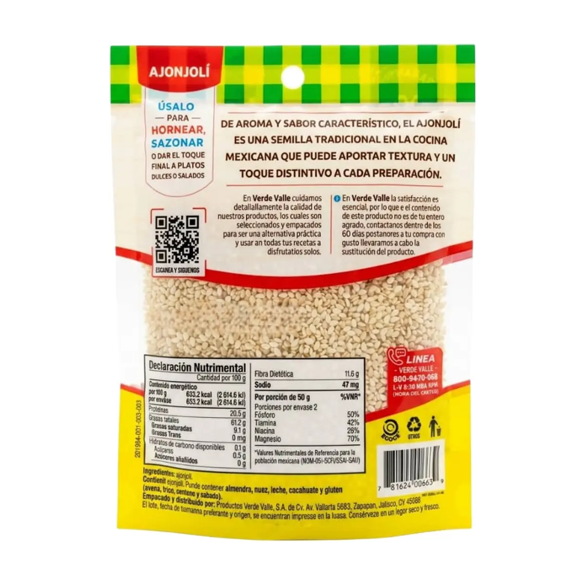 Ajonjolí blanco Verde Valle (100 g / 3.5 oz) - Miniatura 2