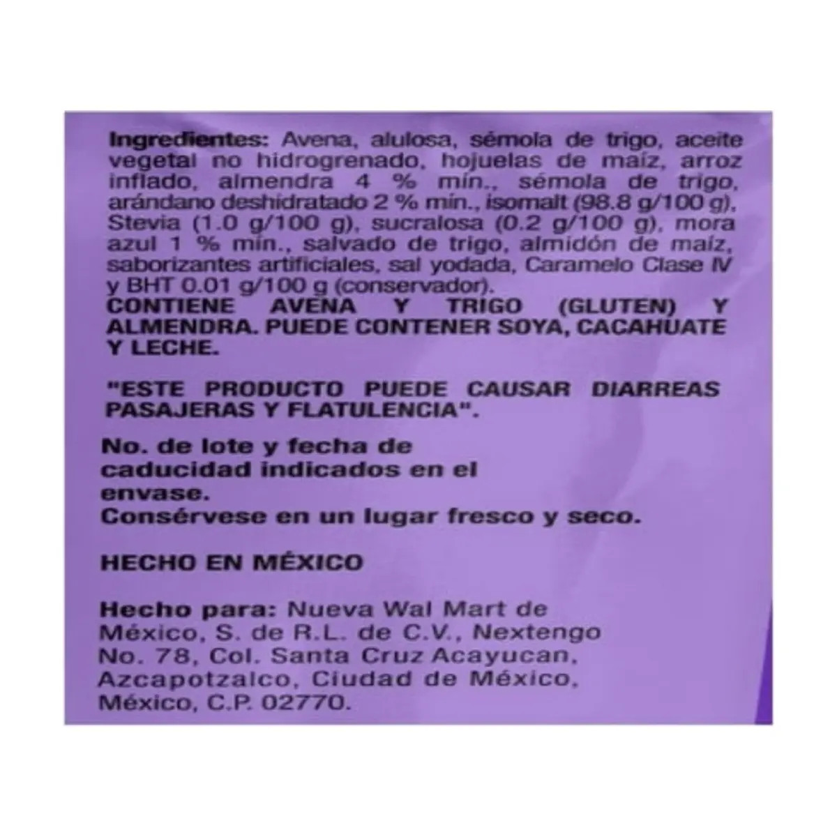 Granola con almendra, arándano y mora azul Great Value (300 g / 10.58 oz) - Thumbnail 3