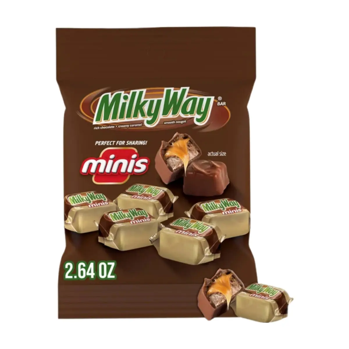 Barras de chocolate con leche minis Milky Way (74.8 g / 2.64 oz)