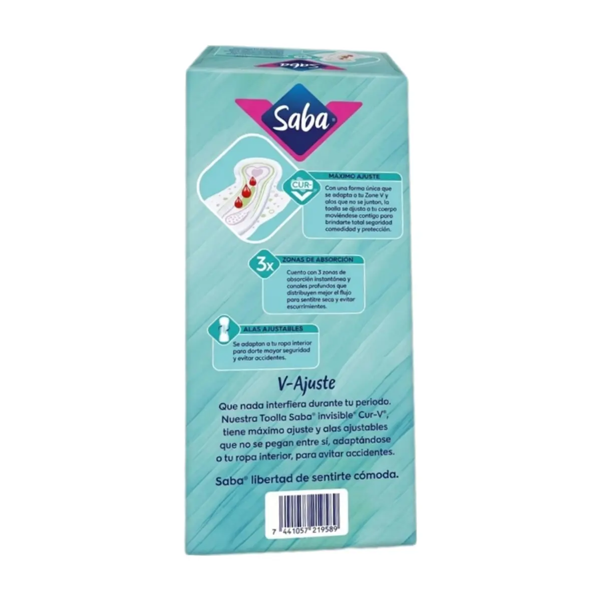 Almohadillas sanitarias delgadas con alas Saba (60 U) - Miniatura 3