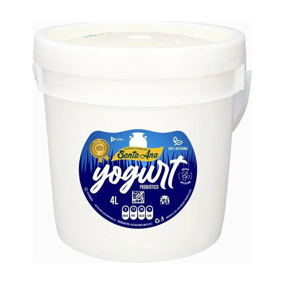 Yogurt probiótico natural Santa Ana (4 L)