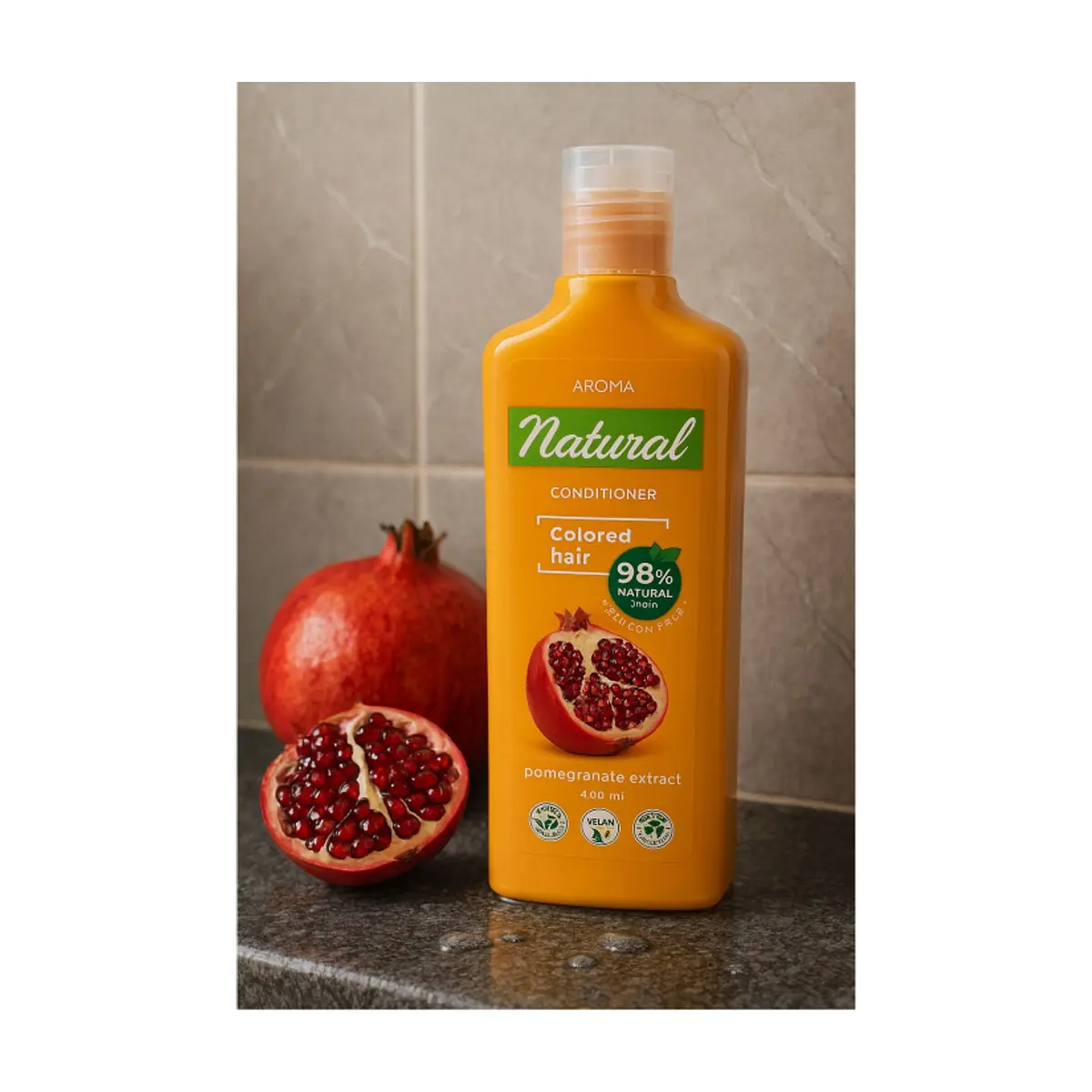 Acondicionador para cabellos teñidos de granada Aroma Natural (400 ml) - Miniatura 4