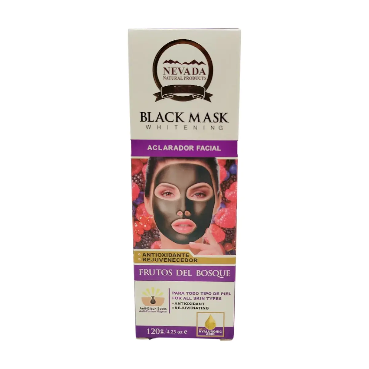 Aclarador facial -máscara- negra con extracto de frutos del bosque NNP (120 g / 4.23 oz)