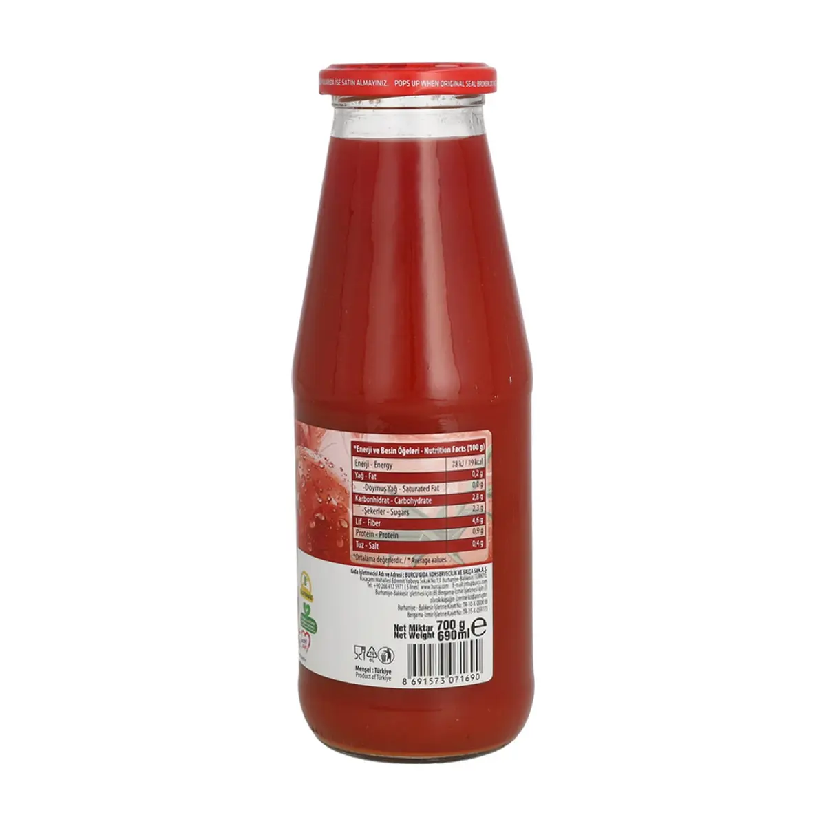 Salsa de tomate Burcu (700 g / 1.54 lb) - Thumbnail 2