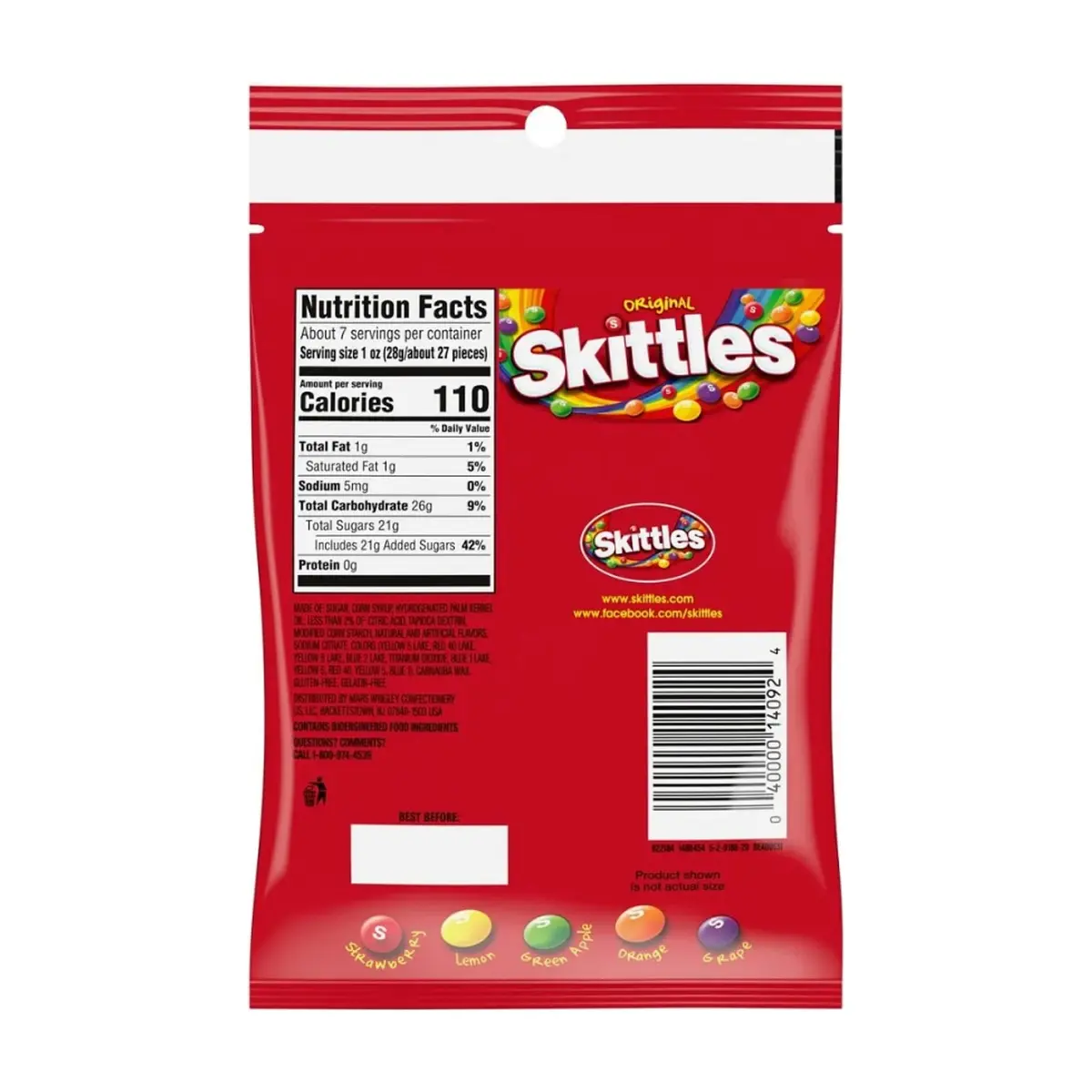 Caramelos Original Skittles (204.1 g / 7.2 oz) - Miniatura 2