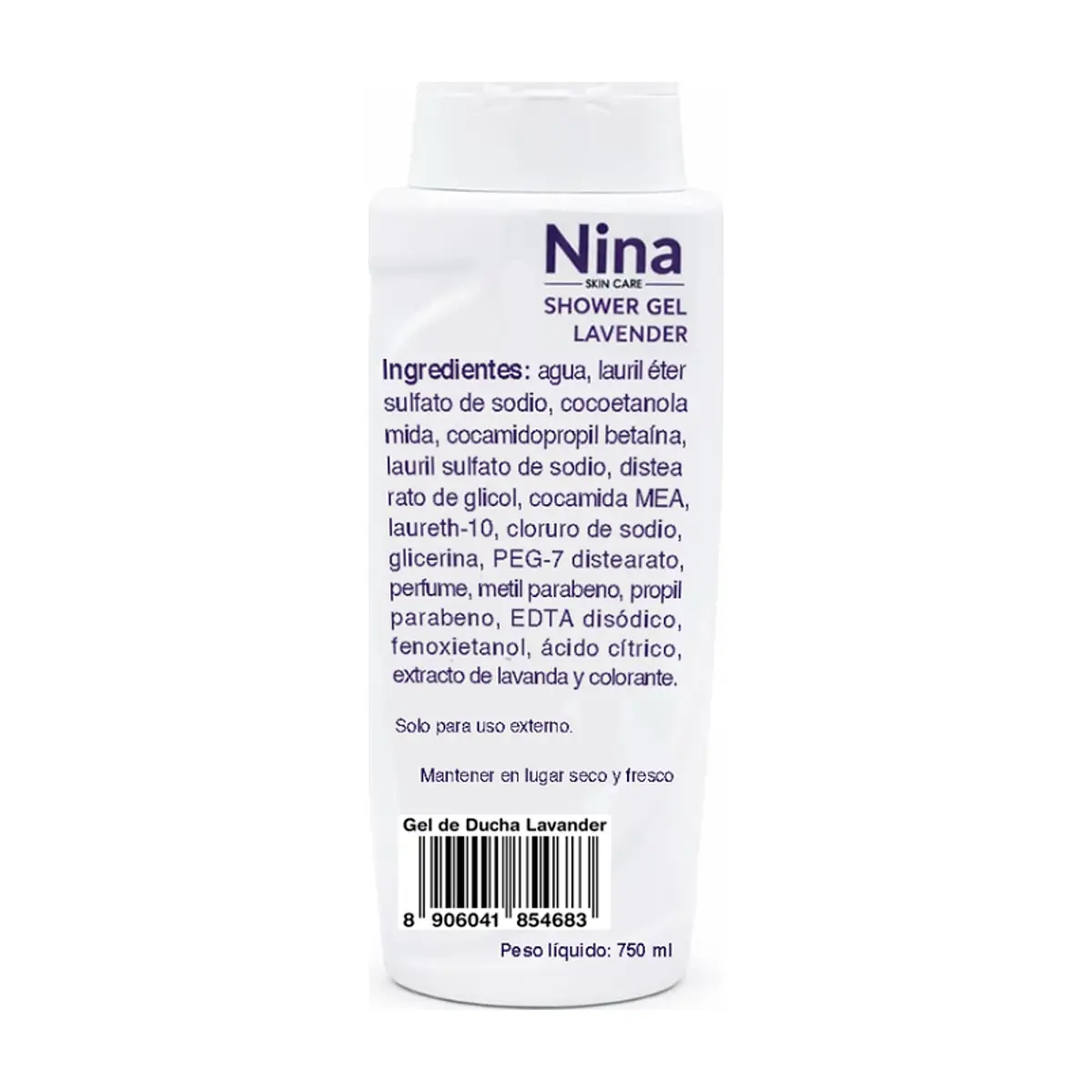 Gel para ducha aroma lavanda Nina (750 ml) - Thumbnail 2