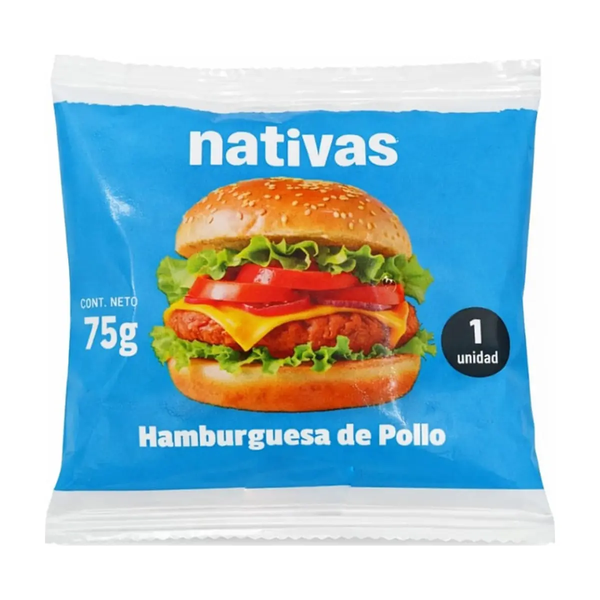 Hamburguesa de pollo Nativas (75 g / 2.65 oz)