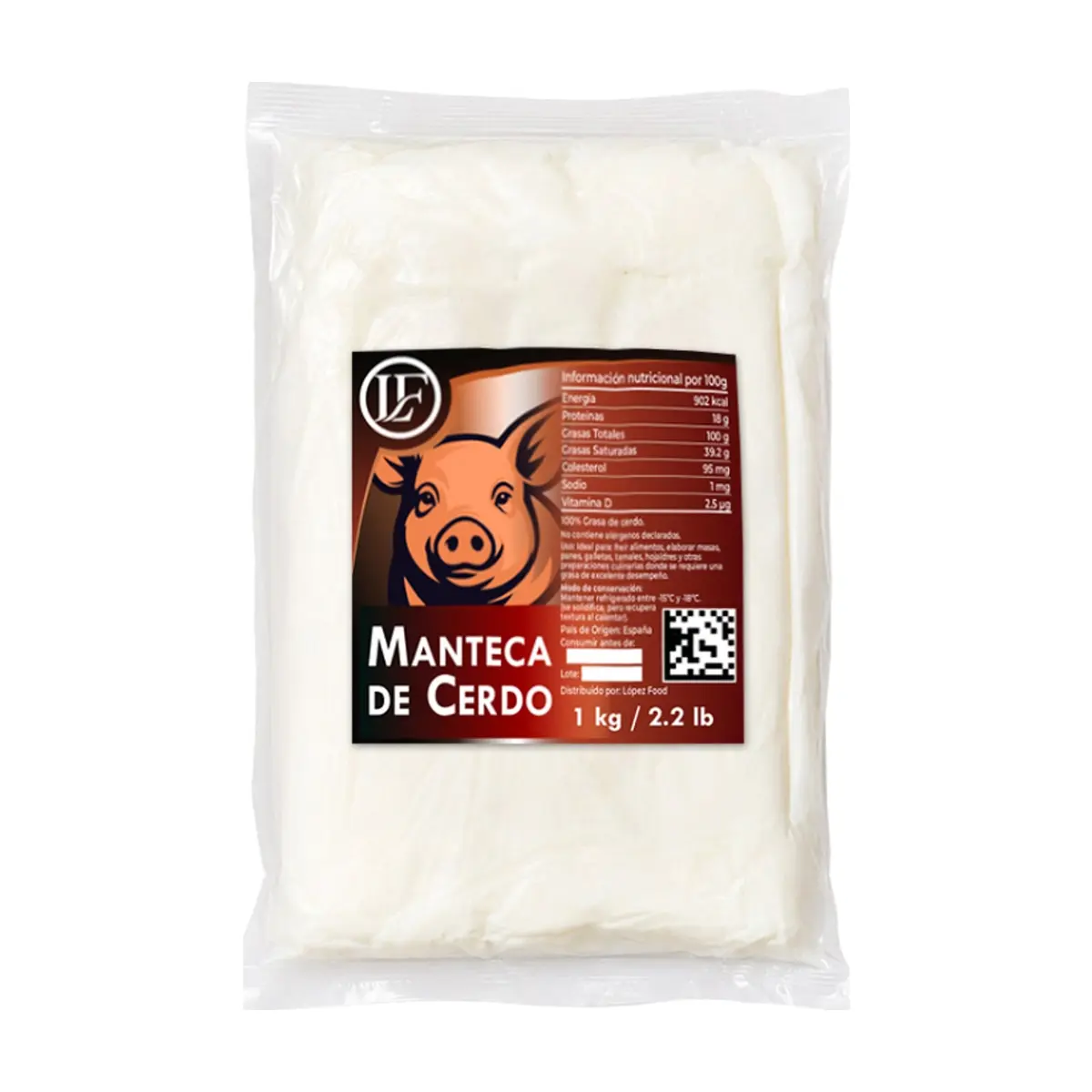 Manteca de cerdo LF (1 kg / 2.2 lb)