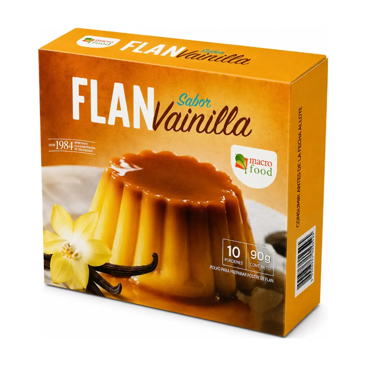 Flan sabor vainilla Macro Food (90 g / 3.17 oz)