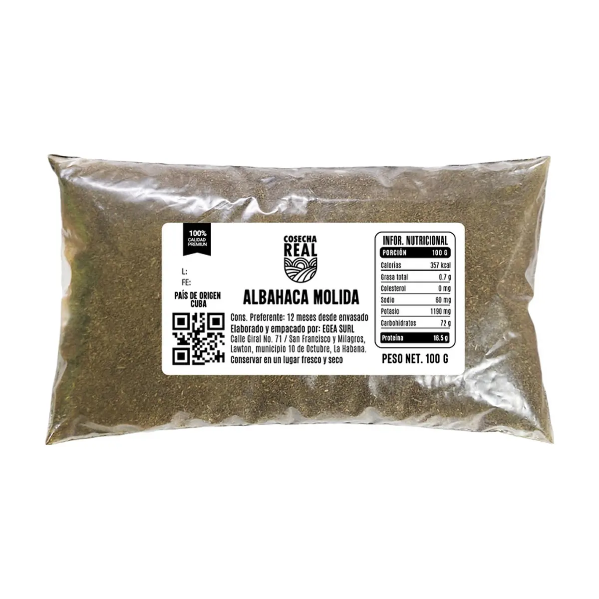 Albahaca molida Cosecha Real (100 g / 3.52 oz) - Thumbnail 2