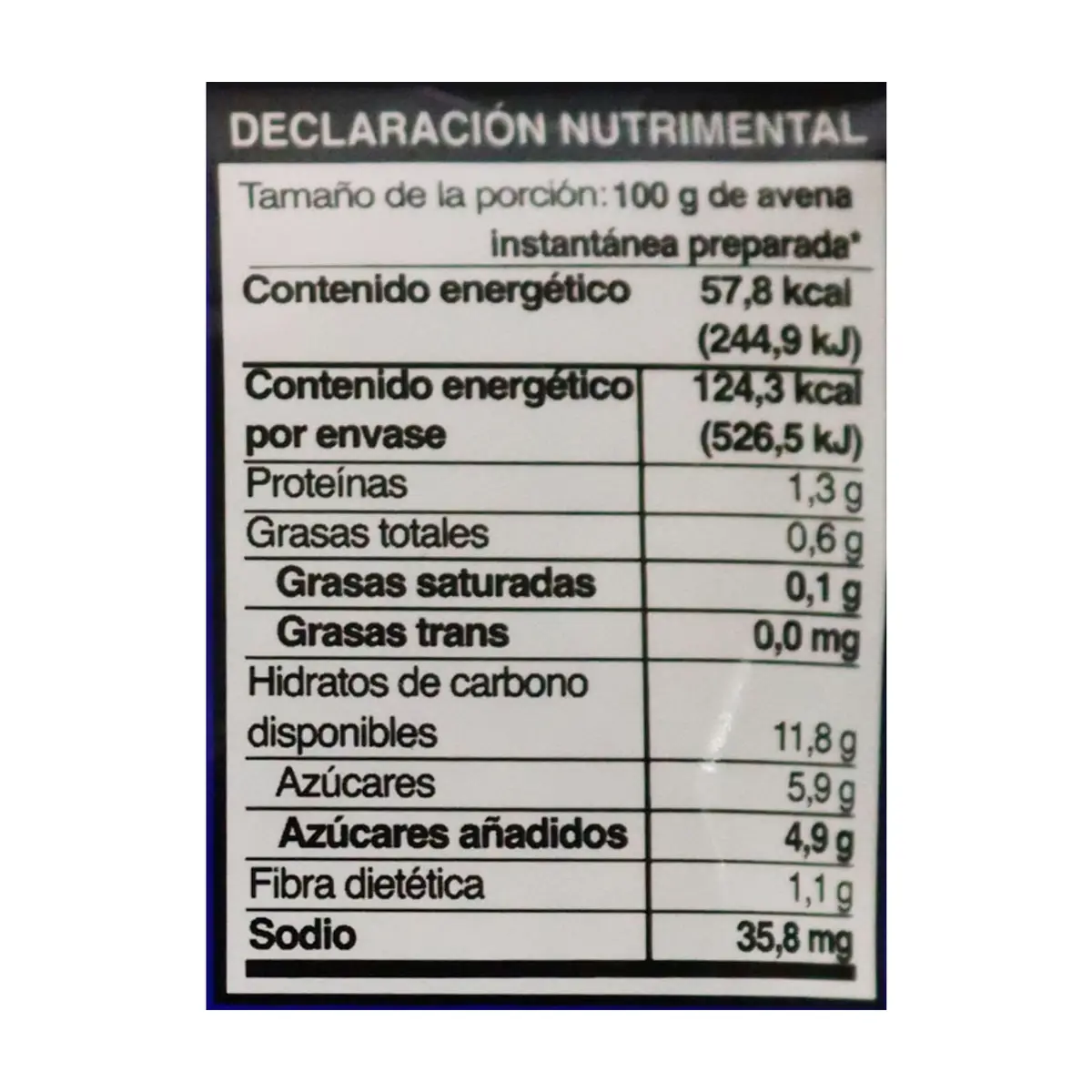 Cereal de avena integral instantáneo con manzana y canela Avena 1 (35 g / 1.23 oz) - Thumbnail 5