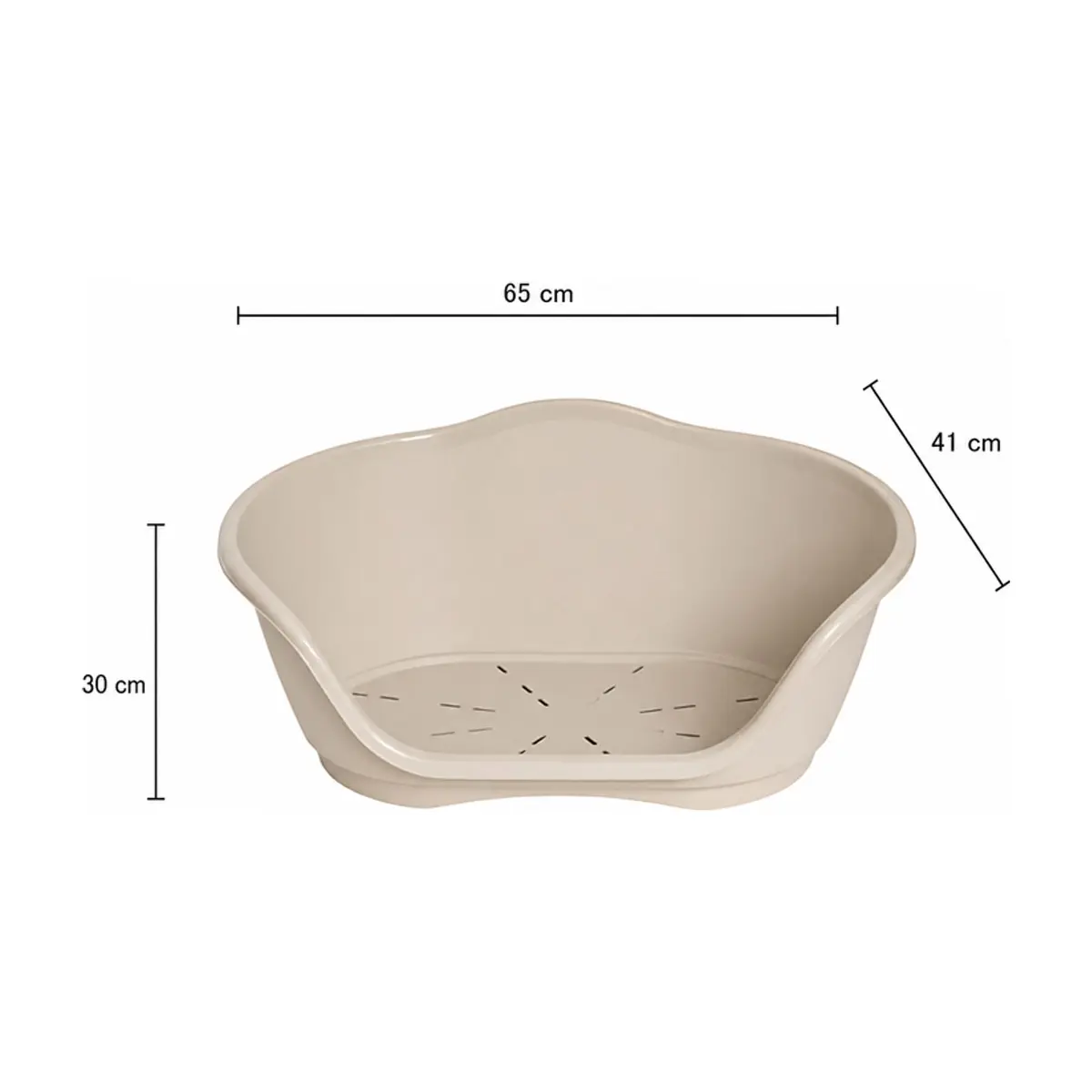 Cuna de plástico color beige para mascotas de 65 cm x 41 cm Casa y Menaje - Thumbnail 2