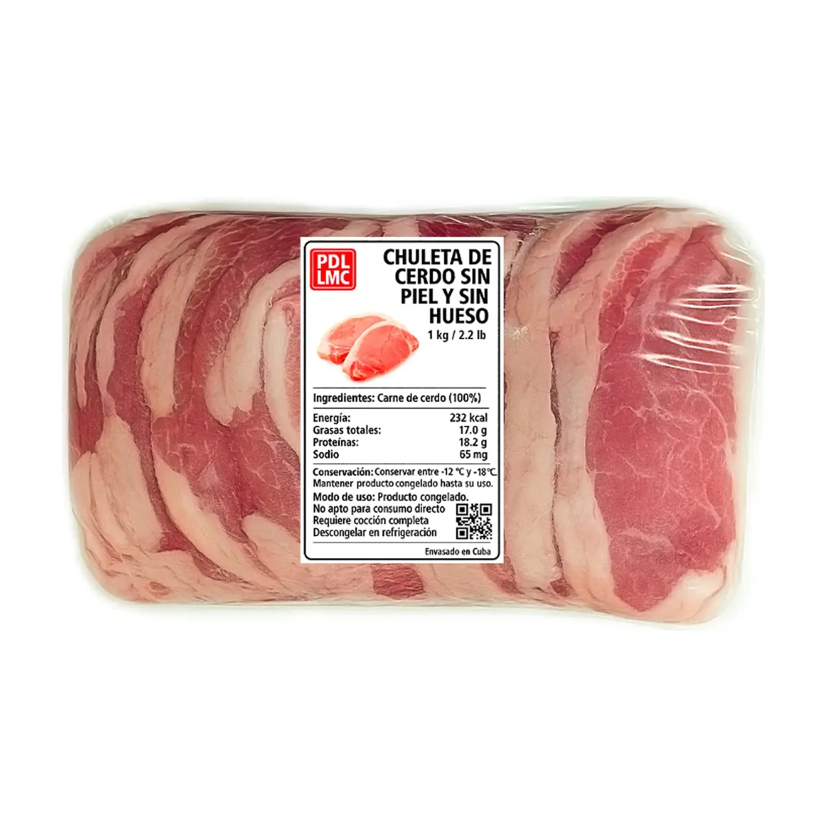 Chuleta de cerdo sin piel y sin hueso PDL LMC (1 kg / 2.2 lb) - Thumbnail 2