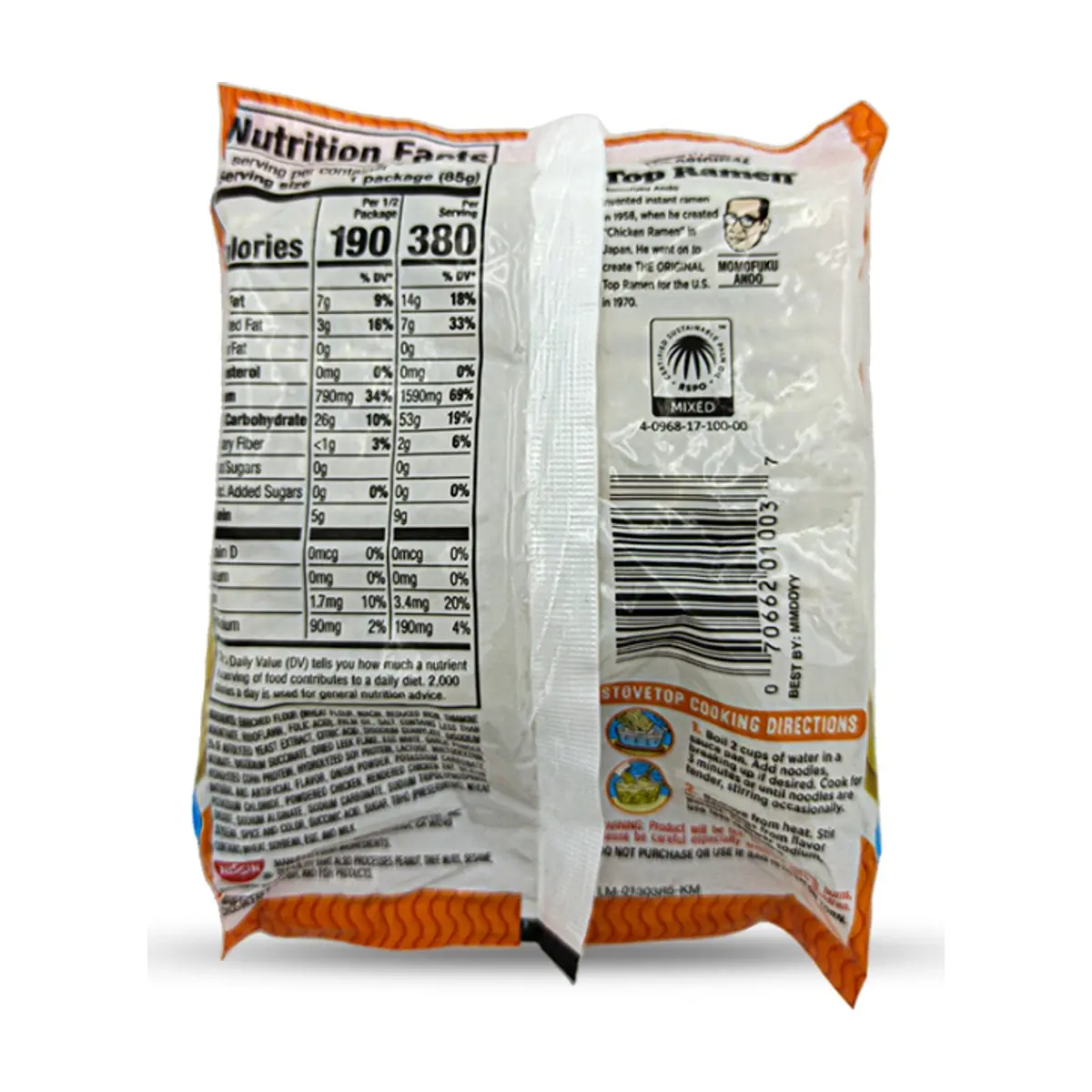 Sopa de fideos con sabor a pollo Top Ramen (85 g / 3 oz) - Thumbnail 3