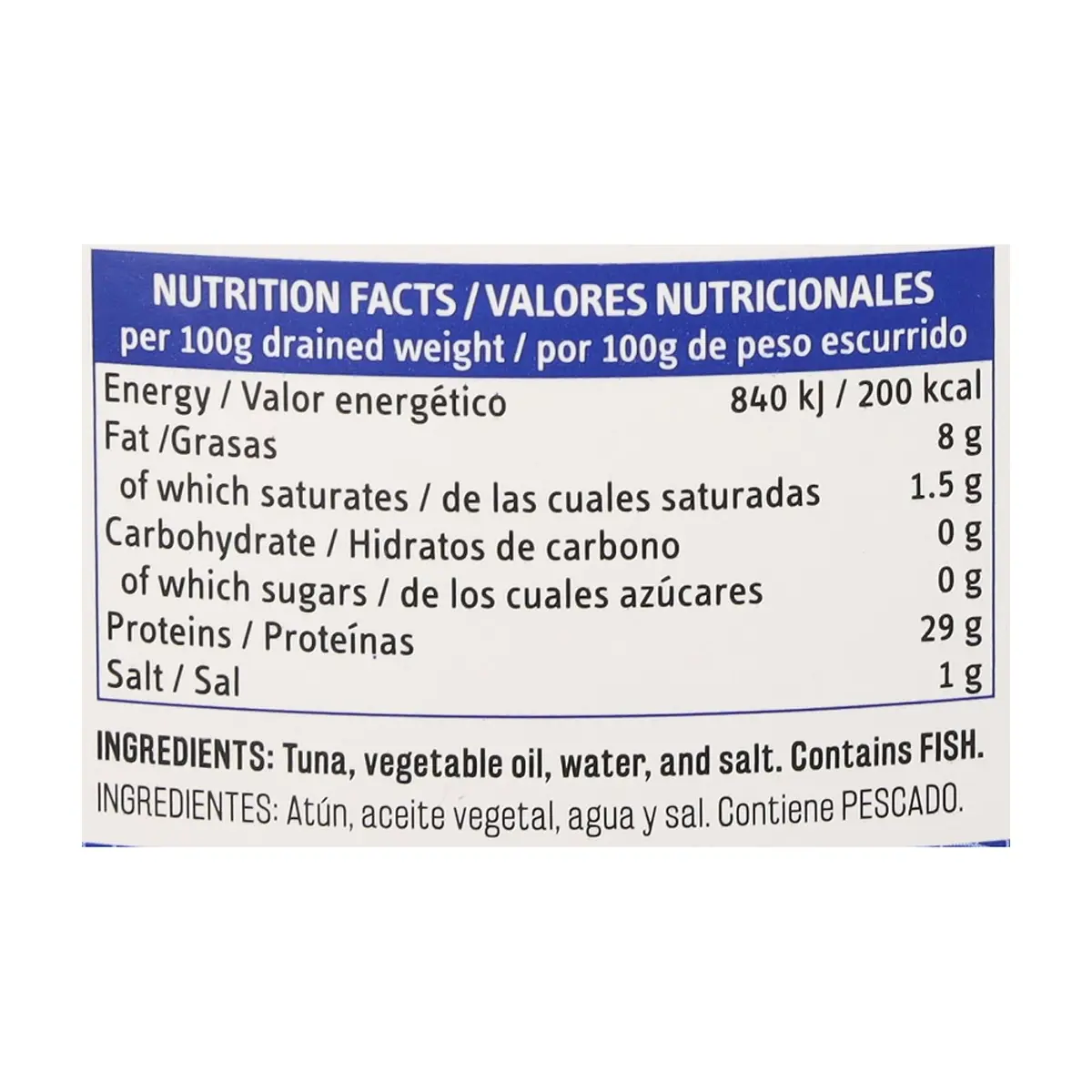 Atún premium en aceite vegetal Vima Foods (1 kg / 2.2 lb) - Thumbnail 3