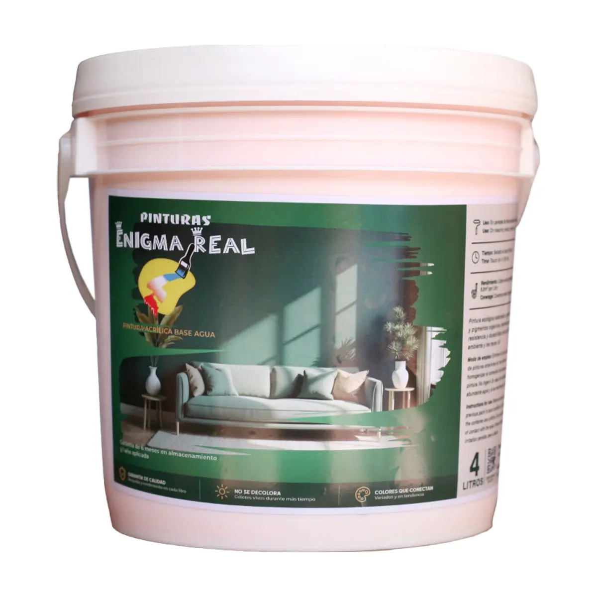 Pintura Acrílica Salmón Enigma Real (4 L) - Miniatura 1