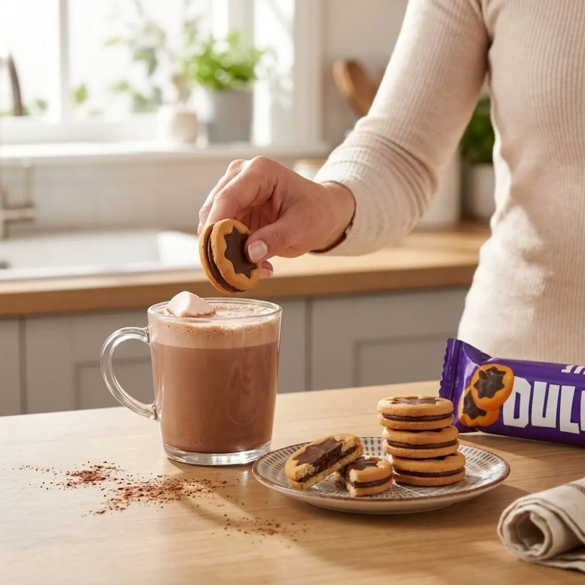Galletas tipo sándwich con crema sabor chocolate Dulce (60 g / 2.12 oz) - Thumbnail 4