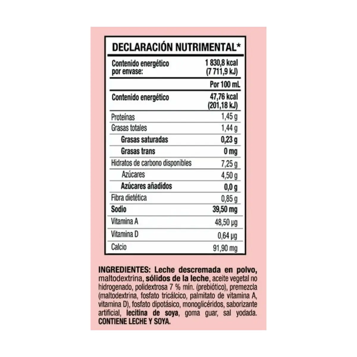 Alimento en polvo para preparar bebida a base de leche descremada y grasa vegetal Creemy Great Value (460 g / 1.01 lb) - Thumbnail 3