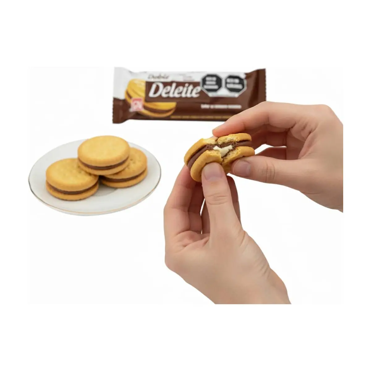 Galletas sabor vainilla con cremas sabor chocolate y vainilla Doble Deleite GN (42 g / 1.48 oz) - Miniatura 5