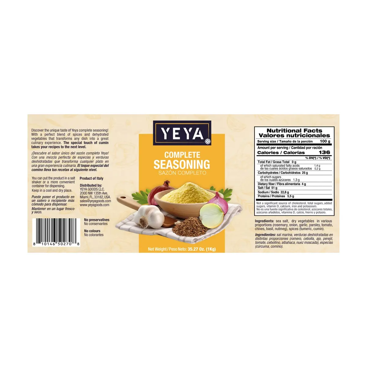 Sazón completo YEYA (1 kg / 2.2 lb) - Miniatura 2