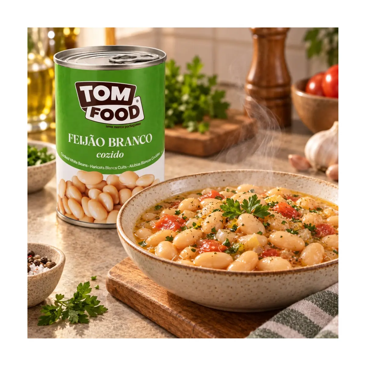 Frijoles blancos cocidos Tom Food (12 x 425 g / 15 oz) - Thumbnail 5