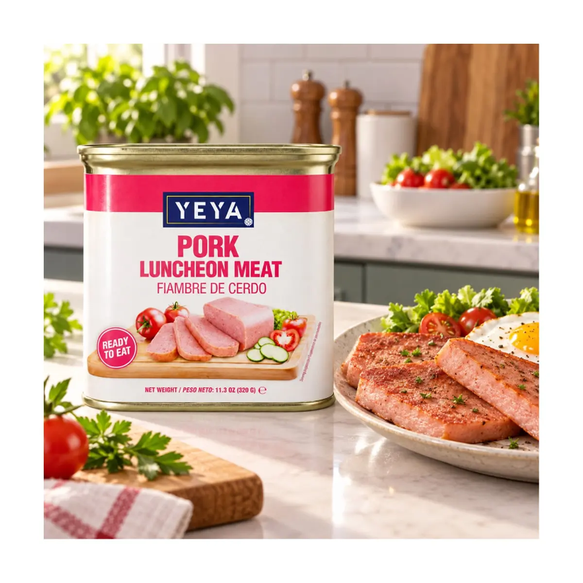 Fiambre de cerdo - spam- YEYA (3 x 320 g / 11.3 oz) - Thumbnail 5