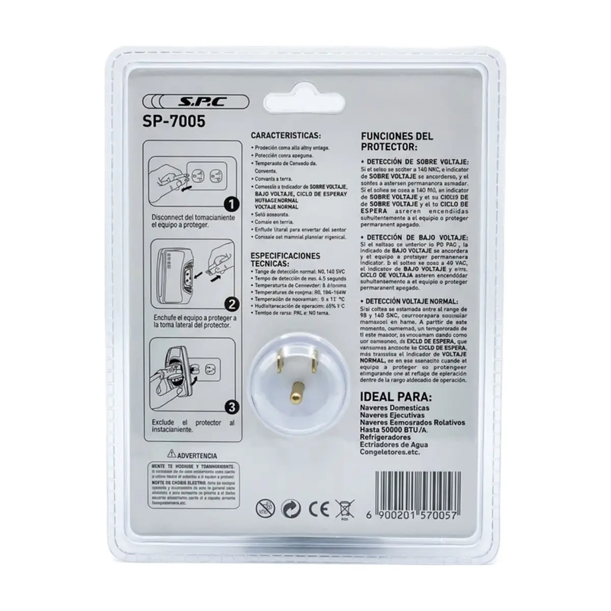 Protector de voltaje S.P.C. 15A/120V - Miniatura 2