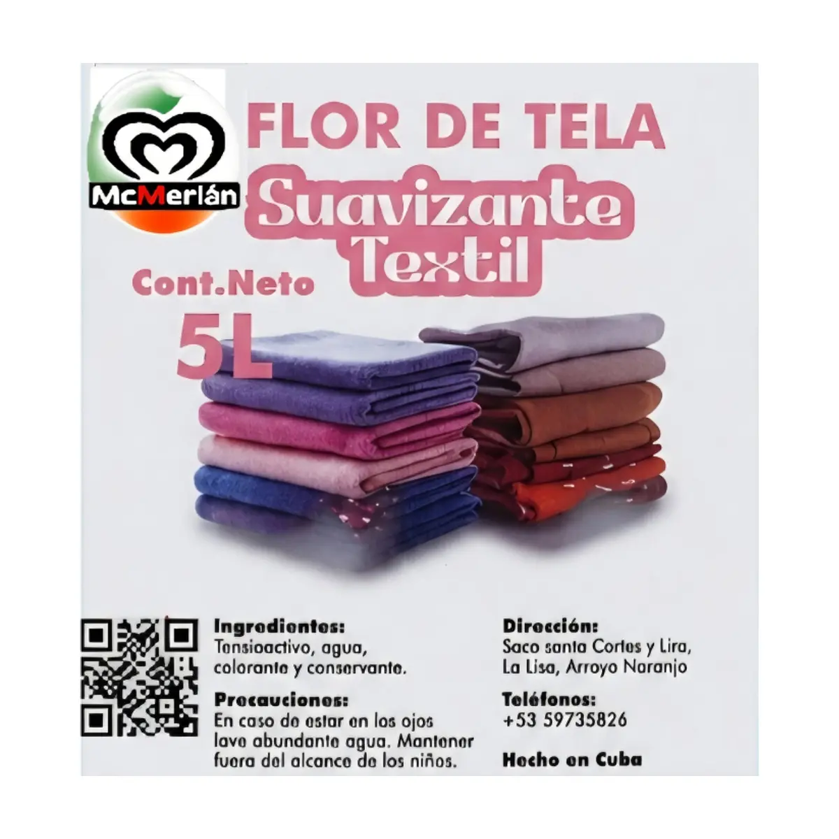 Suavizante textil Flor de Tela McMerlán (5 L) - Thumbnail 2