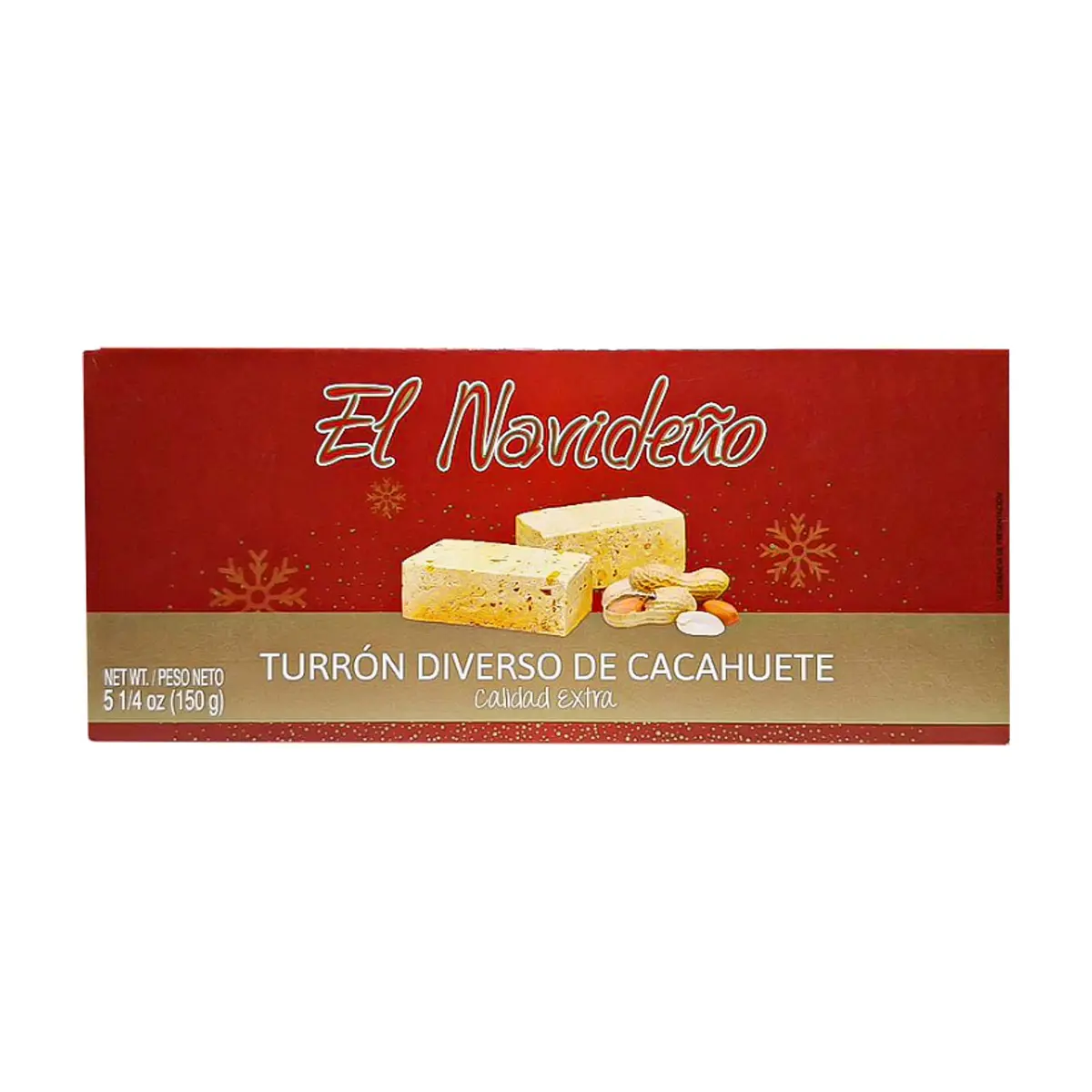 Turrón diverso de cacahuete -blando- El Navideño (150 g / 5.29 oz) - Miniatura 2