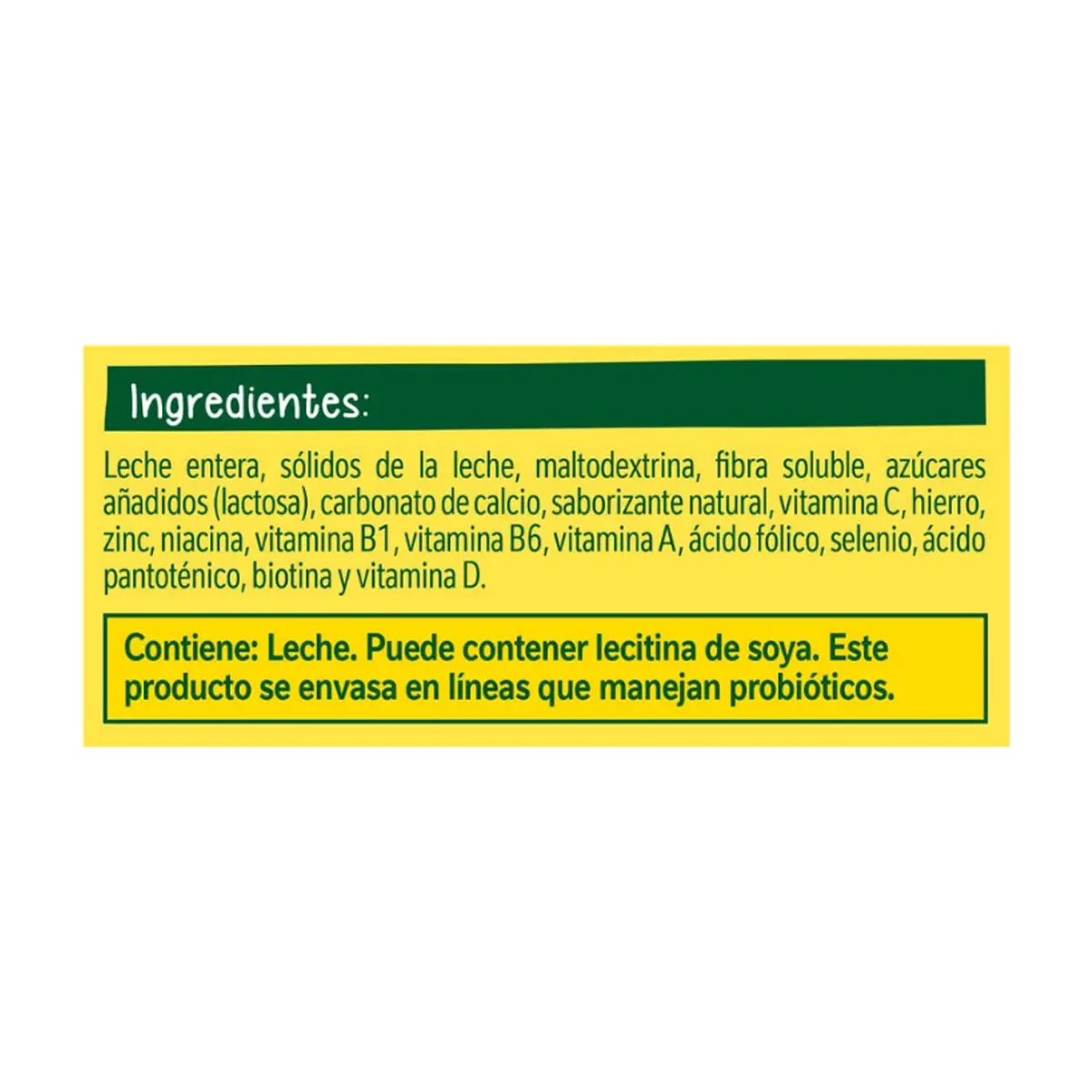 Leche en polvo parcialmente descremada acondicionada con fibra, minerales y vitaminas Nestlé (120 g / 4.23 oz) - Thumbnail 3