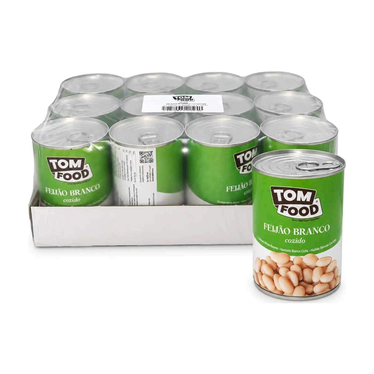 Frijoles blancos cocidos Tom Food (12 x 425 g / 15 oz)