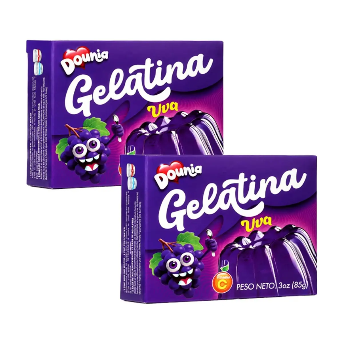 Gelatina con sabor a uva Dounia ( 2 X 85 g / 3 oz) - Imagen 1