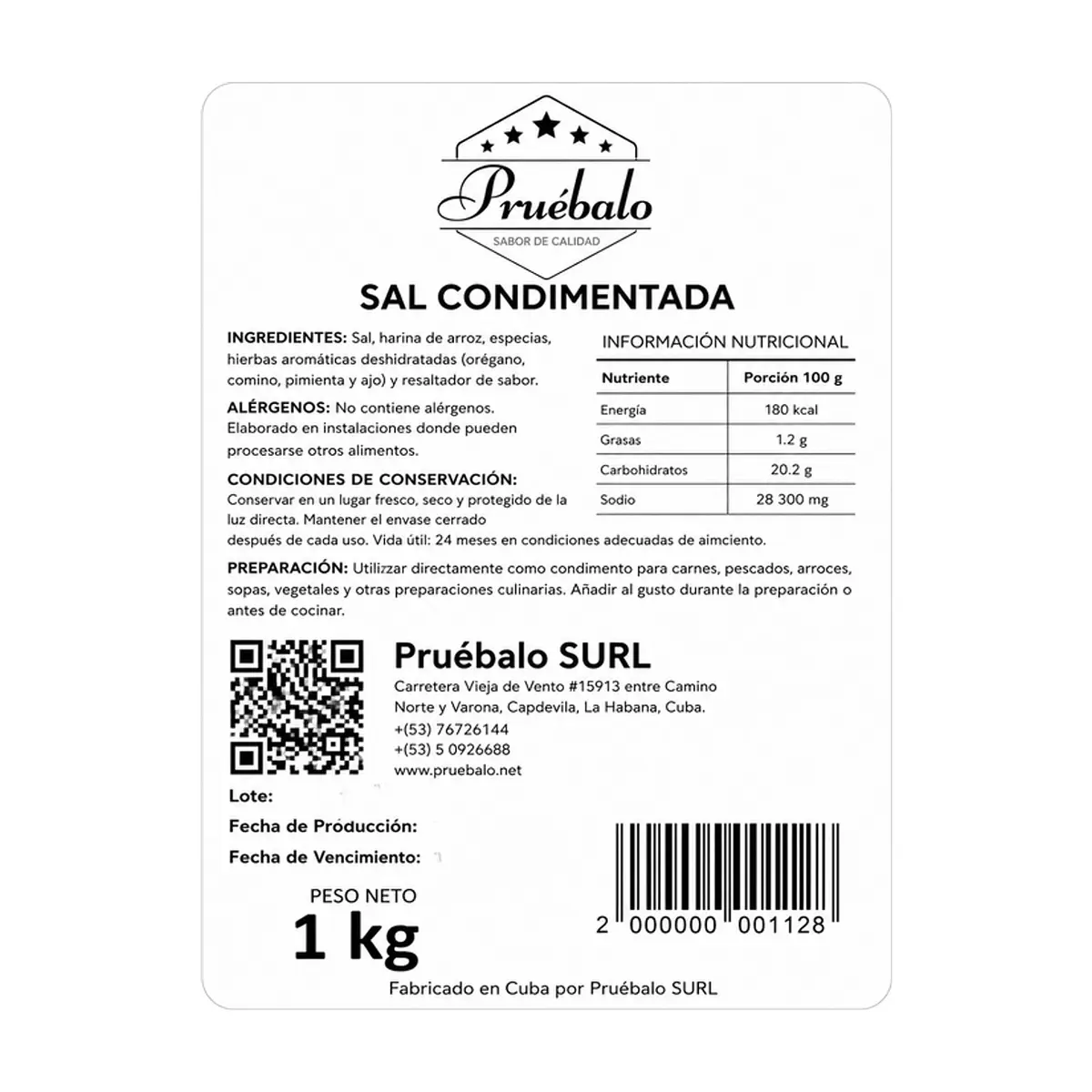 Sal condimentada Pruébalo (1 kg / 2.2 lb) - Thumbnail 3
