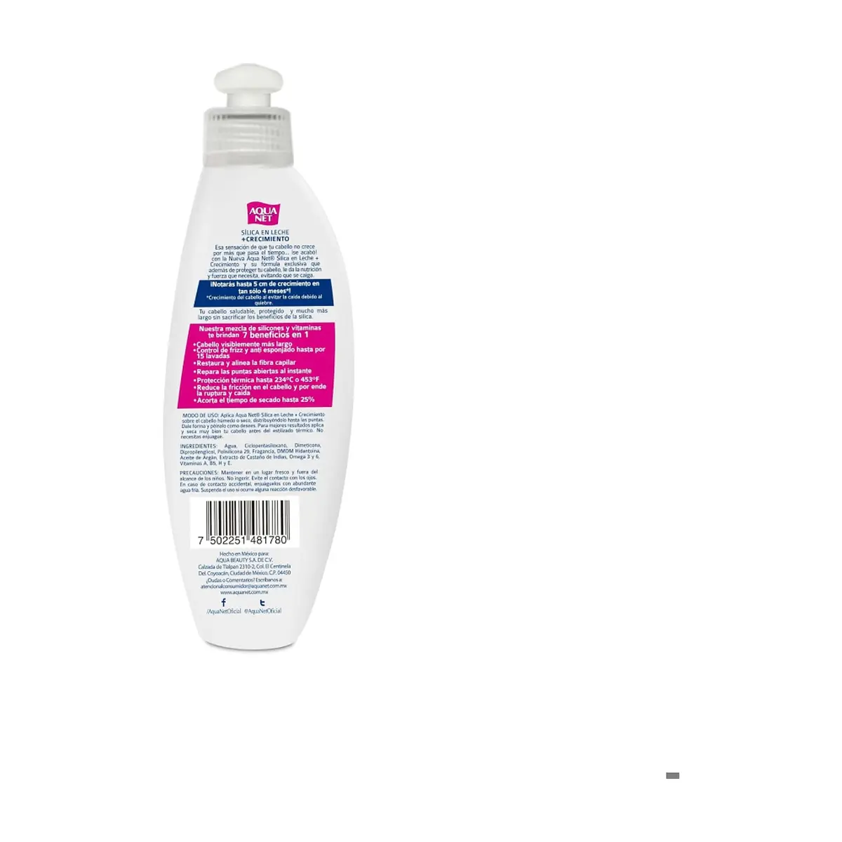 Sílica en leche para el cabello Aqua Net (120 ml) - Thumbnail 3