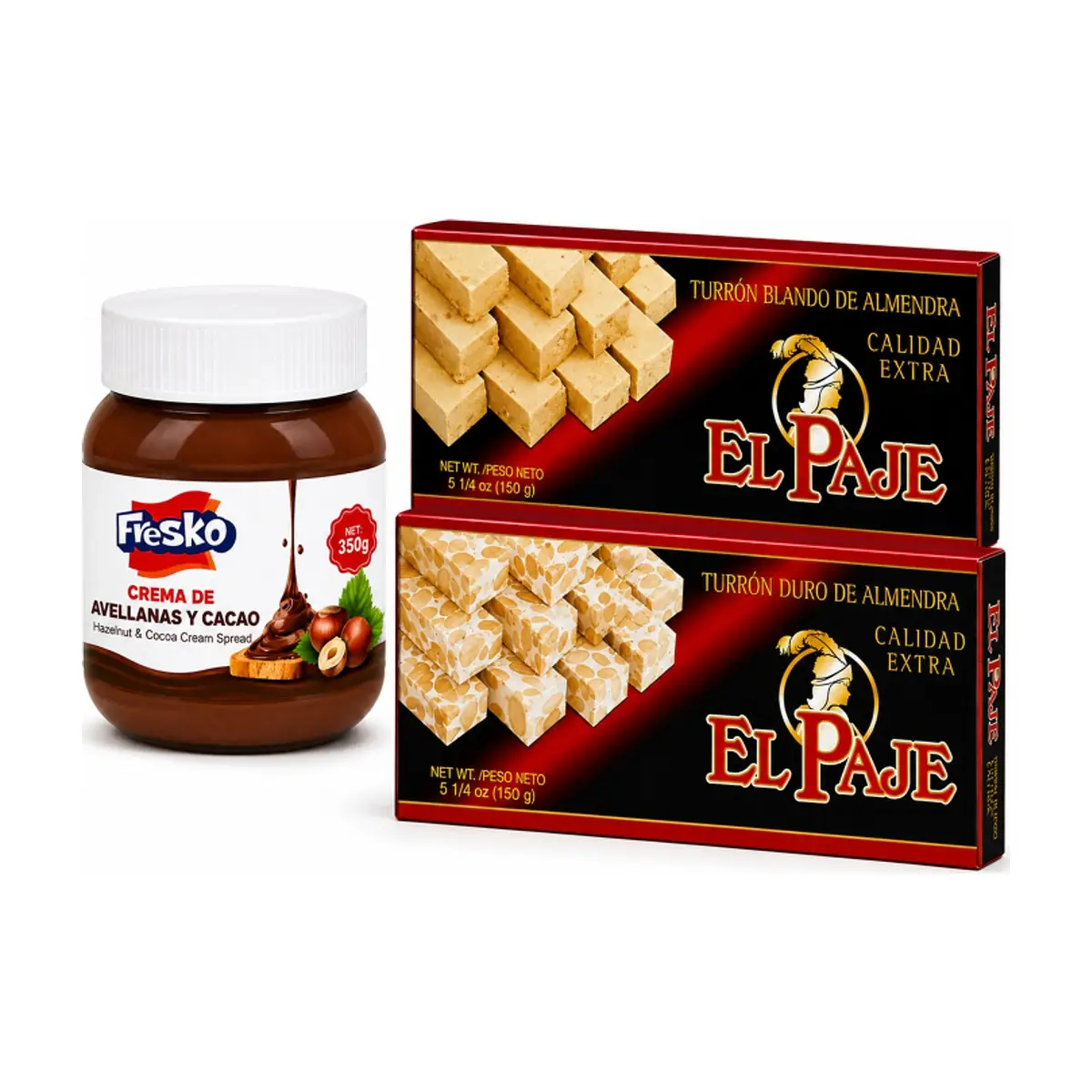 Turrones El Paje + nutella Fresko