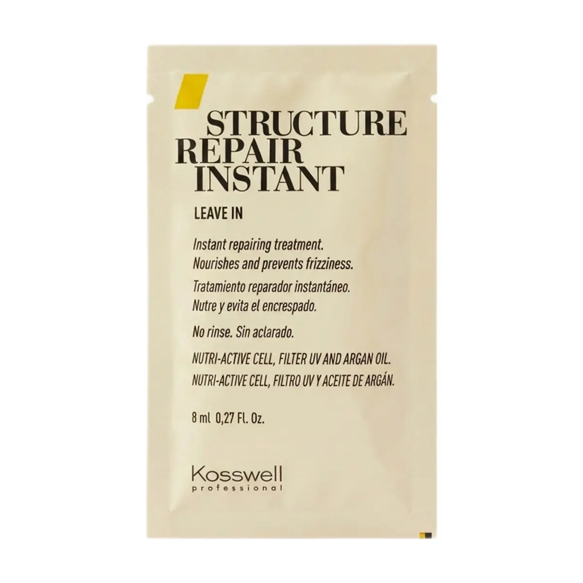Tratamiento reparador instantáneo sin enjuague con células nutritivas y aceite de argán Kosswell (8 ml)